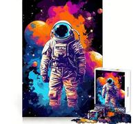 Puzzle Abstrait de 1000 pièces sur Le thème de l'espace et des astronautes, idéal pour Les Adolescents Jeu d'entraînement cérébral, activité de Groupe, Art Assembler, Cadeau Classique (38x26cm)