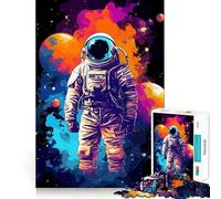 Puzzle Abstrait de 1000 pièces sur Le thème de l'espace et des astronautes, idéal pour Les Adolescents Jeu d'entraînement cérébral, activité de Groupe, Art Assembler, Cadeau Classique (38x26cm)