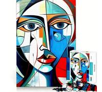 Puzzle Abstrait de Femme, difficulté Difficile, 1000 pièces, Jeu Serein, Loisir créatif, véritable défi, décoration Parfaite (50x75cm)