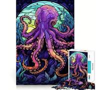 Puzzle Abstrait de Pieuvre Incroyable 1000 pièces Jeu de réflexion Pièces précises et sans Couture Activité Amusante en Famille 38x26cm