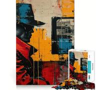 Puzzle Abstrait d'espionnage pour Adultes, 1000 pièces, Jeu de logique Pure, Anti-Stress, découpe Nette, Cadeau de Noël 38x26cm