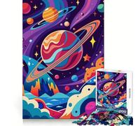 Puzzle Abstrait Espace-Galaxie de 1000 pièces pour Adolescents Collection d'œuvres d'art claires et découpées 38x26cm