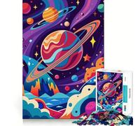 Puzzle Abstrait Espace-Galaxie de 1000 pièces pour Adolescents Collection d'œuvres d'art claires et découpées 38x26cm
