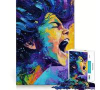 Puzzle Abstrait Femme Qui crie, 1000 pièces, pour Adolescents, Jeu de logique et de réflexion, détente mentale, découpe précise, Cadeau de Noël (50x75cm)