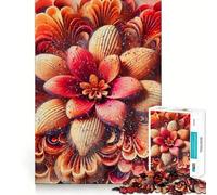 Puzzle Abstrait Floral Aquarelle 1000 pièces Jeu de Construction Assemblage sécurisé et Solide Jouet d'intérieur pour Les Vacances (38x52cm)