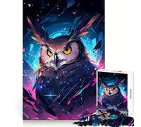 Puzzle Abstrait Hibou de 1000 pièces pour Adolescents Détente et Relaxation Cadeau Artistique aux découpes nettes (50x75cm)