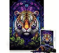 Puzzle Abstrait Incroyable Tigre 1000 pièces Développe la logique, favorise la Concentration et Offre Un Cadeau précis et attentionné (38x26cm)