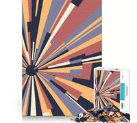 Puzzle Abstrait Lever de Soleil 1000 pièces pour Adultes Jeu de réflexion et de Calme Décoration Murale épurée 38x26cm