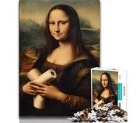 Puzzle Abstrait Mona Lisa pour Adolescents, 1 000 pièces, Jeux Amusants, Chaque pièce est Unique - Jeu Familial Stimulant (38x26cm)