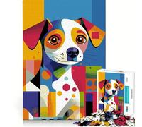 Puzzle Abstrait Original représentant Un Portrait de Chiot, 1000 pièces, Jeu Difficile pour Adultes, idéal pour Assembler Une Image, Cadeau Festif (50x75cm)