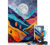 Puzzle Abstrait Paysage Naturel pour Adultes, 1000 pièces, Jeu d'exercice Mental apaisant, Assemblage, Cadeau Exceptionnel (50x75cm)