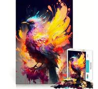 Puzzle Abstrait Phénix Mystique pour Adolescents, 1000 pièces, renforce la mémoire, soulage la Tension, Bords Lisses, Surprise de Noël (38x26cm)