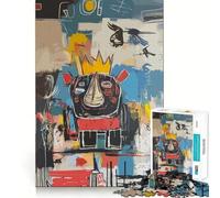 Puzzle Abstrait Pop Art Roi Rhinocéros 1000 pièces pour Adolescents, Jouet Wise Think, Loisirs Doux, découpe précise, liste de souhaits du Père Noël (38x52cm)