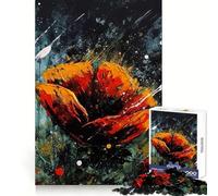 Puzzle Abstrait Poppy 1000 pièces pour Adolescents, Jeu de logique Puissant, évasion apaisante, Bords Nets, Cadeau d'anniversaire (38x52cm)