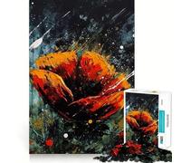 Puzzle Abstrait Poppy 1000 pièces pour Adolescents, Jeu de logique Puissant, évasion apaisante, Bords Nets, Cadeau d'anniversaire (38x52cm)