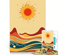 Puzzle Abstrait Soleil et Vagues 1000 pièces pour Adultes, Sharp Logic, Jouet de Loisirs à Domicile, découpe précise, 50x75cm
