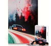 Puzzle Abstrait Speed Blur pour Adultes, 1000 pièces, Motif Voiture floue, Difficile à réaliser Cadeau Unique et Relaxant, aux découpes nettes 50x75cm