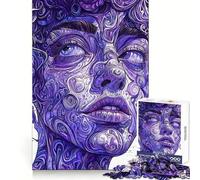 Puzzle Abstrait Violet de 1000 pièces pour Adolescents, Jeu de logique et de réflexion, découpe précise, Cadeau Exceptionnel (50x75cm)