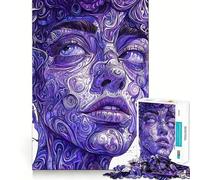 Puzzle Abstrait Violet de 1000 pièces pour Adolescents, Jeu de logique et de réflexion, découpe précise, Cadeau Exceptionnel (50x75cm)