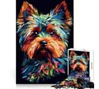 Puzzle Abstrait Yorkshire Terrier 1000 pièces pour Adultes Stratégie, réflexion, évasion paisible Ajustement précis (38x26cm)
