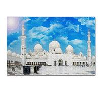 Puzzle Abu Dhabi 500 pièces Émirats Arabes Unis Grande mosquée Sheikh Zayed Abu Dhabi Jeu de Puzzle Œuvre d'art Souvenir de Voyage 52x38CM