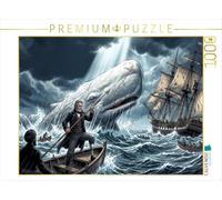Puzzle · Achab affronte la Baleine Blanche | Moby Dick · La chasse à la baleine blanche · 1000 pièces · Format assemblé 64 × 48 cm · CALVENDO Puzzle