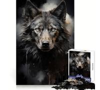 Puzzle Acrylique Loup 1000 pièces pour Adolescents Entraînement Intelligent, Passe-Temps Confortable, découpe Impeccable, Surprise d'anniversaire (38x52cm)