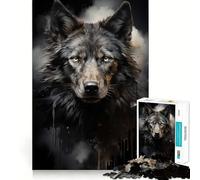Puzzle Acrylique Loup 1000 pièces pour Adolescents,Jeu de Train cognitif,sans Espace,Assemblage Parfait,Format Compact,Amusant pour Les Moments de Jeu en Famille (50x75cm)