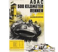 Puzzle ADAC 500 kilomètres Rennen, défi Difficile, Puzzle en Carton 100% recyclé pour Enfants et Adultes, Cadeaux d'halloween, 1 000 pièces (38 x 26 cm)