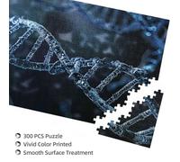Puzzle ADN Chain Photo imprimée avec boîte de rangement - Puzzle en bois pour adultes et enfants - 300 pièces - Jeu décoratif amusant en famille