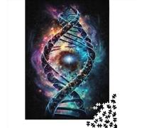 Puzzle ADN Humain dans l'espace 1 000 pièces, Puzzle carré créatif en Bois pour Adultes, Jeu éducatif, Jouet de défi, 1 000 pièces (75 x 50 cm)