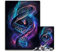 Puzzle ADN Humain dans l'espace 1000 pièces en Carton, Jeu Familial interactif, pour Les fêtes, Jeu d'activités familiales 26x38cm/10,23x14,96 Pouces