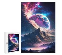 Puzzle Adolescent 1000pcs Galaxy Planet Veil Puzzles Adulte Jeux de Relaxation, Défi difficile, Jeu éducatif, 1000pcs