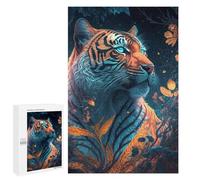 Puzzle Adolescent 1000pcs Portrait de Tigre 8 Puzzles Adulte Jeu de Famille Cadeau Anniversaire Interaction Parent-Enfant 1000pcs