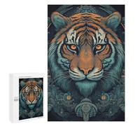 Puzzle Adolescent 1000pcs Puzzle Steampunk Tigre Portrait 3 Puzzles Adolescents Jouets DIY Défi difficile Cadeaux d'anniversaire Uniques 1000pcs