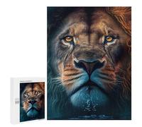 Puzzle Adolescent 500pcs Lion's Majesty in Water Puzzles Adultes Jeux Amusants Décoration de la Maison Cadeaux Anniversaire et Cadeaux Uniques, 500pcs