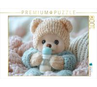 CALVENDO Puzzle Mignon bébé Ours en Peluche avec Gourde - Un Moment de sécurité | 1000 pièces de Ponte 64 x 48 cm Puzzle Photo pour des Heures heureuses