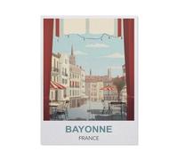 Puzzle Adult 1000，Bayonne France，Puzzle De 1000 Pièces Jeux De Famille Amusants, Divertissement De Relaxation Et De Méditation（38x26cm）-EZ35
