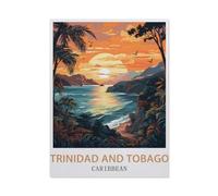 Puzzle Adult 1000，Trinité-et-Tobago Caraïbes，Puzzle De 1000 Pièces Jeux De Famille Amusants, Divertissement De Relaxation Et De Méditation（38x26cm）-BB54