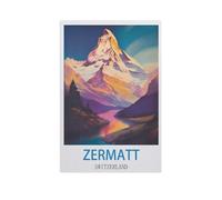 Puzzle Adult 1000,Zermatt, Suisse,Puzzle De 1000 Pièces Jeux De Famille Amusants, Divertissement De Relaxation Et De Méditation(75x50cm)-GD55