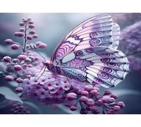 Puzzle Adulte 100 pièces Belles Fleurs Papillon 40x28 cm Puzzles pour Adultes Jeu éducatif Défi Jouets 100 Pièces Puzzles pour Décoration de la Maison