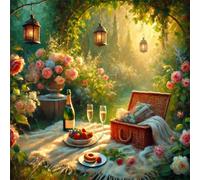 Puzzle Adulte 100 Pièces, Bricolage Puzzle Pique-Nique pelouse, Puzzles Impossible 100 Pieces, Jeu de Famille Team Building, Cadeau pour Les Amants ou Les Amis, Unique Home Decor