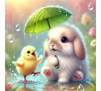 Puzzle Adulte 100 Pièces, Bricolage Puzzle Poulet Lapin, Puzzles Impossible 100 Pieces, Jeu de Famille Team Building, Cadeau pour Les Amants ou Les Amis, Unique Home Decor