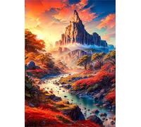 Puzzle Adulte 100 pièces,Montagnes et rivières d'automne 40x28 cm Puzzles pour Adultes Jeu éducatif Défi Jouets 100 Pièces Puzzles pour Décoration de la Maison