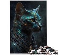 Puzzle Adulte 1000 Chat abyssin Noblesse Premium Planche recyclée œuvre d'art Cadeau 10,27x14,96 Pouces