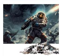 Puzzle Adulte 1000 Guerre Extraterrestre Puzzle en Bois œuvre d'art 19,7x29,5 Pouces Puzzle pour Adultes
