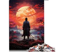 Puzzle Adulte 1000, Le psychédélisme Complet du Sunset Samurai Puzzle en Papier, pour Adolescents et Adultes, Excellents Cadeaux pour Noël. Taille : 52X38cm