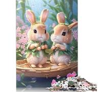 Puzzle adulte 1000 mignons lapins, puzzles pour adultes, jeu éducatif, défi, jouet, 1000 pièces (38x26 cm)