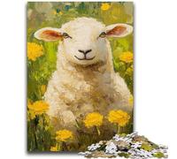 Puzzle Adulte 1000 Moutons et Fleurs, 1000 pièces, Jeux d'activités familiales stimulants, Jouet à Faire soi-même pour décoration Murale de la Maison (50x75cm)