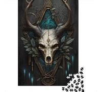 Puzzle Adulte 1000 Pièces (38x26cm) Motif Crâne Chaman Puzzle Adulte Jeu Éducatif Jouet de Défi